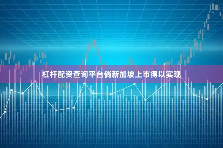 杠杆配资查询平台倘新加坡上市得以实现
